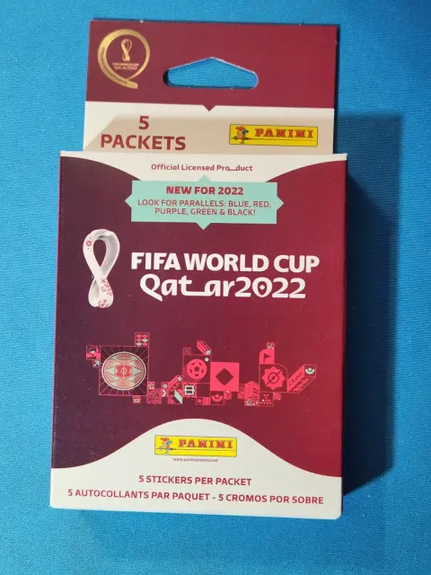 Caja de 5 sobres Panini FIFA World Cup Qatar 2022